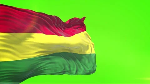 Bolivia Flag in Green Screen Stock Footage 328527110