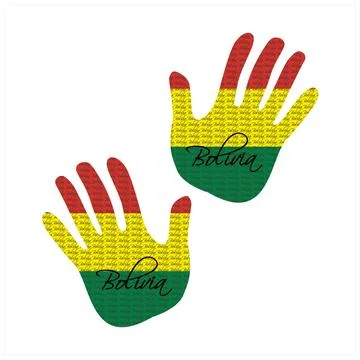 Bolivia flag hand vector 库存插图