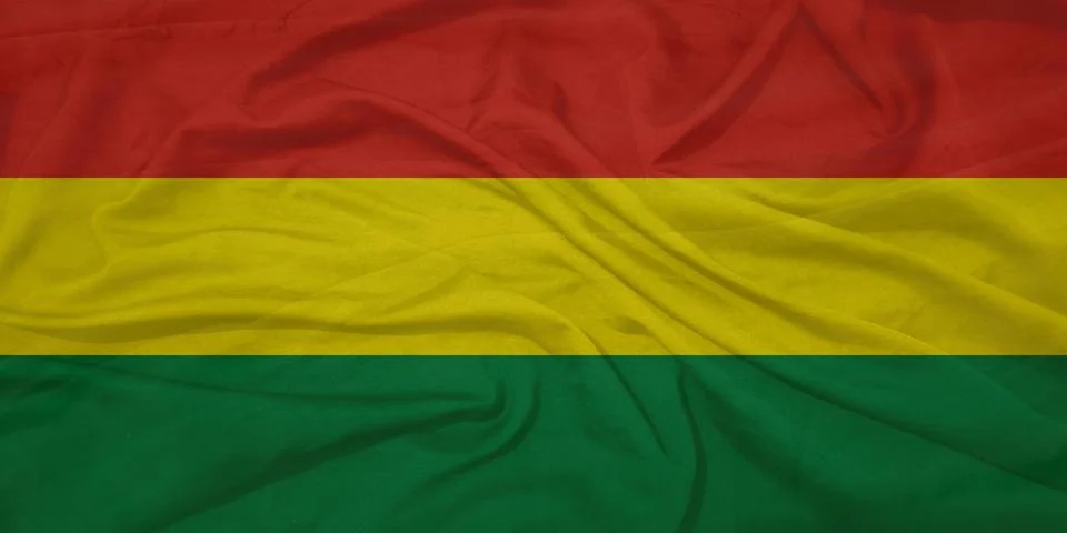 Bolivia Flag moving in wind イラスト素材
