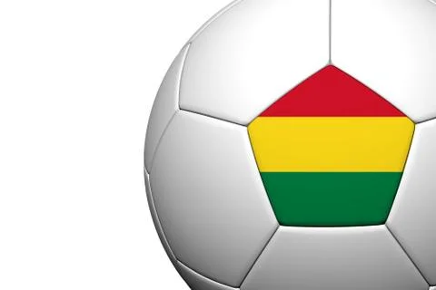 Bolivia  flag pattern 3d rendering of a soccer ball イラスト素材