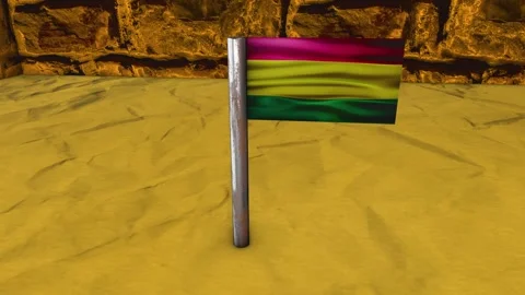Bolivia Flag Post - Orbiting Shot Stock-Footage 270722486