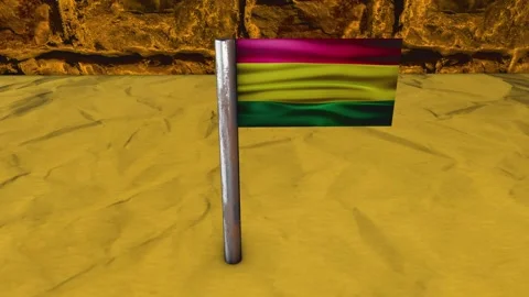 Bolivia Flag Post - Upwards Shot Video stock 270723620