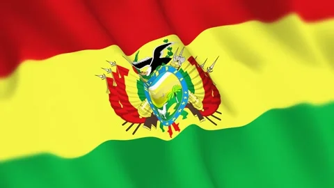 Bolivia Flag Seamless Loop 4k 60fps on Sky Background Stock Footage 340351966