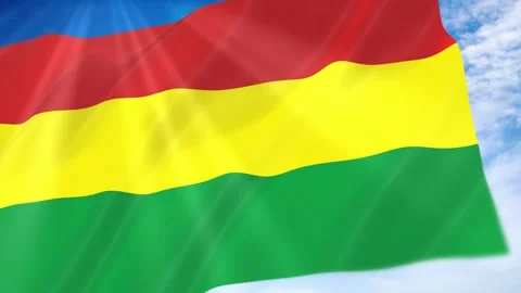 Bolivia Flag Seamless Loop 4k 60fps on Sky Background Stock Footage 341681418
