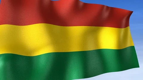 Bolivia Flag - Set of 3 Angles with Masks [3WaveSeries] Stock Footage 102773338