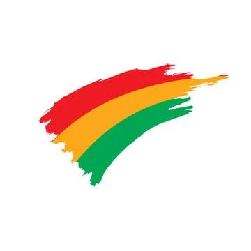 Bolivia flag, vector illustration Stock Illustration