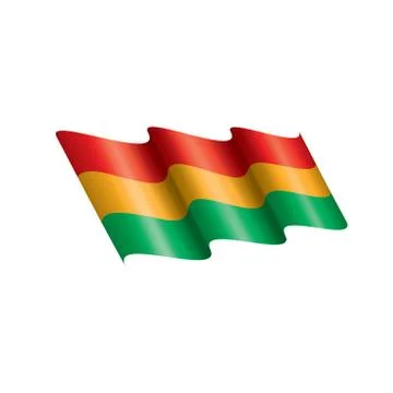 Bolivia flag, vector illustration Stock Illustration