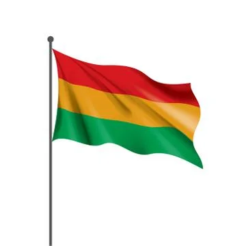 Bolivia flag, vector illustration Stock Illustration