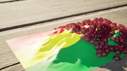 Bolivia Flag - Virus Growth Stock Footage 320243072