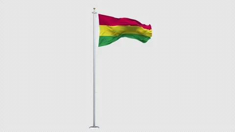 Bolivia flag waving looping with transparent background. 스톡 동영상 310828341