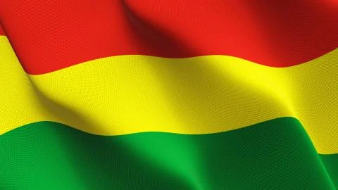 Bolivia flag waving on wind. Stock-Illustration