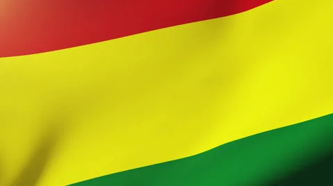 Bolivia flag waving in the wind. Looping sun rises style.  Animation loop Stock Footage 48601061