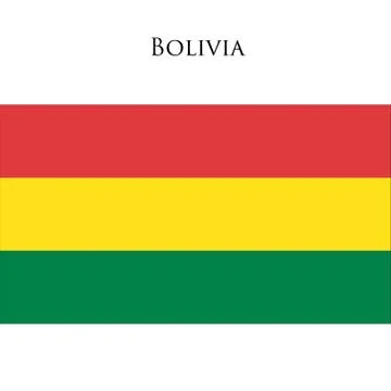 Bolivia flag on a white Stock Illustration