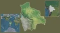 Bolivia framed and extracted. Topographic 4k or 4k+ Resolution