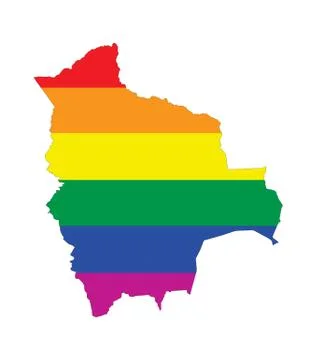 Bolivia gay map Illustrazione stock