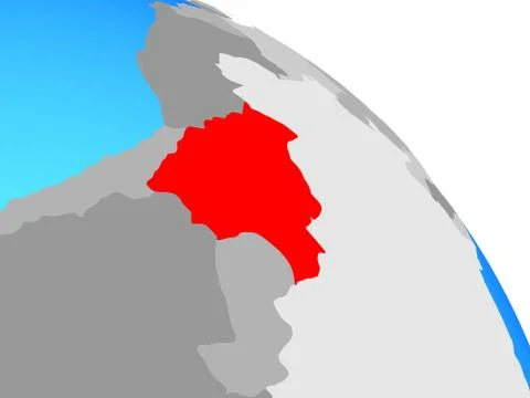 Bolivia on globe Illustrazione stock