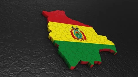Bolivia map 3d. 3d map of Bolivia. Stock Footage 271094938