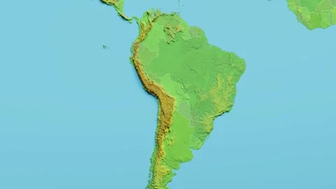 Bolivia Map 3D animated with Borders Stock Footage 348516204