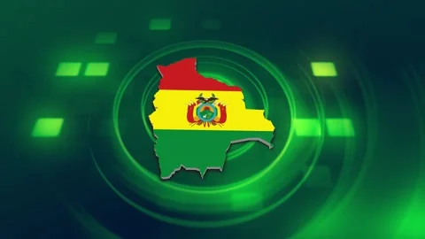 Bolivia Map and Flag Background 스톡 동영상 344026878