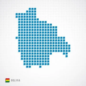 Bolivia map and flag icon Illustrazione stock