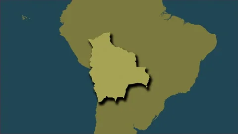 Bolivia map - extract. Shadow. Pattern. Stock Footage 147547508
