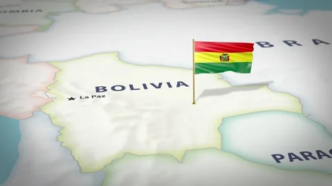 Bolivia Map Flag 4K Loop Vídeos de archivo 316373866