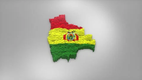Bolivia Map with Flag Intro Background Stock Footage 315163509