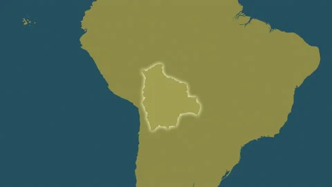 Bolivia map - glide. Glow. Pattern. Video stock 147550296