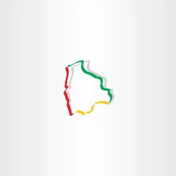 Bolivia map icon vector Illustrazione stock