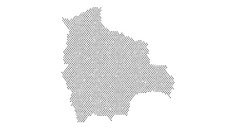 Bolivia map from particles, dots. Digital silhouette. Abstract animation ba.. Stock Footage 301823959