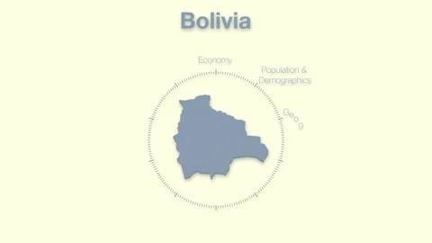 Bolivia MAP revealingmotion graphics data elements Stock Footage 339863205