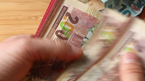 Bolivia money. Counting a large amount of cash. Financial business concept... Stock Footage 332009470
