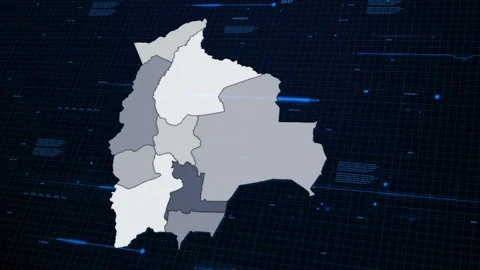Bolivia network map Stock Footage 87977807