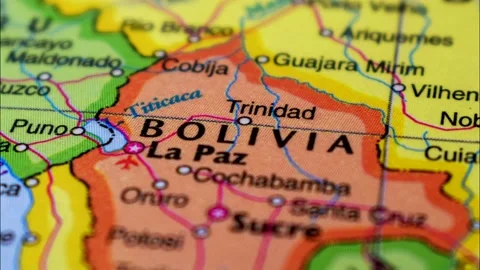 Bolivia On The Political Map Animated St... | Stock Video | Pond5