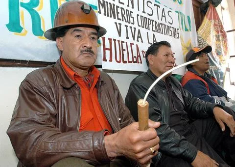 Bolivia Protest Dynamite - Oct 2003 Stock Photos