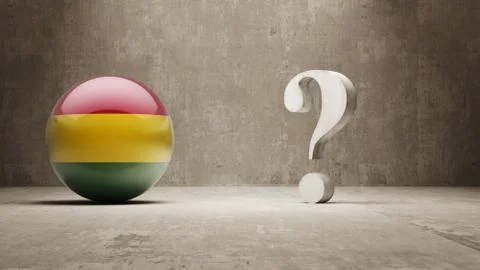 Bolivia. Question Mark Concept. Stock Illustration