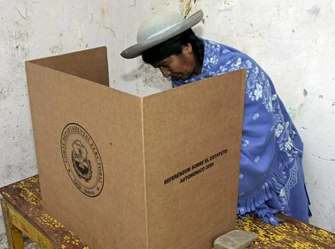 Bolivia Referendum Autonomy - Jun 2008 Stock Photos