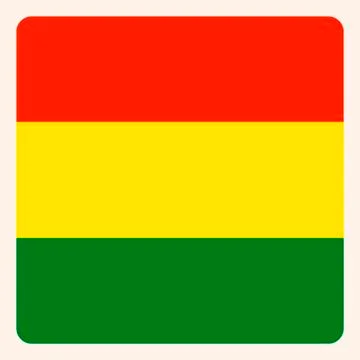 Bolivia square flag button, social media communication sign, business icon. Stock Illustration