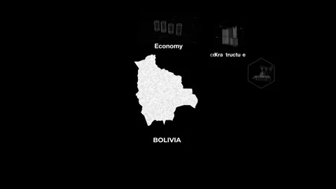 Bolivia technology map with animated charts Stock Footage 340971019