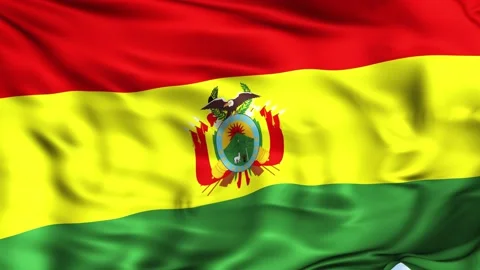 Bolivia Waving Flag Background Stock Footage 204134717
