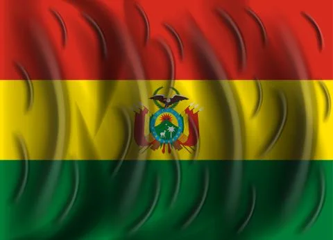 Bolivia wind flag Stock Illustration