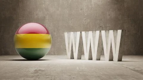 Bolivia. WWW Concept. Stock Illustration