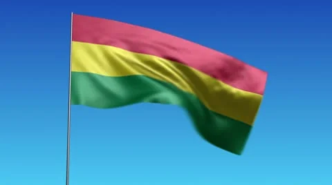 Bolivian flag Stock Footage 10796030