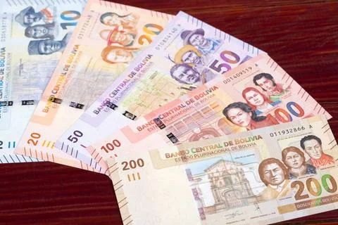 Bolivian money a business background Bolivian money - Bolivianos a busines... Stock Photos