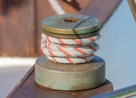 Bollard of a boat Stock Photos