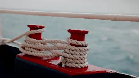 Bollard Focus with Blurry Ocean Background Video stock 315094164