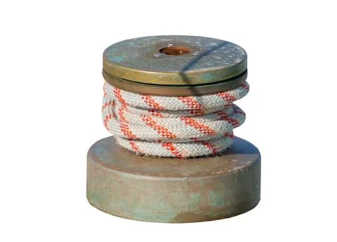 Bollard with rope Stock Photos