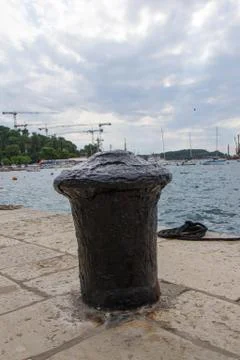 Bollard for ships Stock Photos