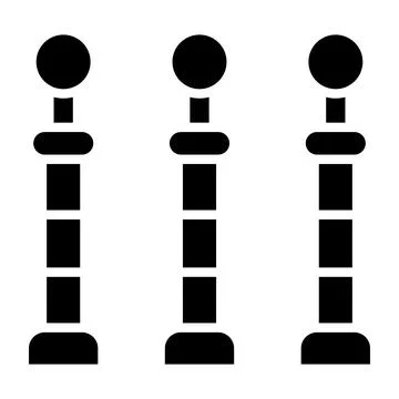 Bollards Vector Icon Design Illustration Stock Illustration
