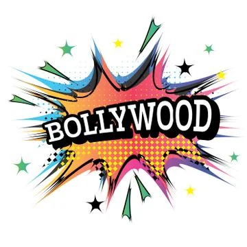 Bollywood Comic Text in Pop Art Style. 스톡 일러스트